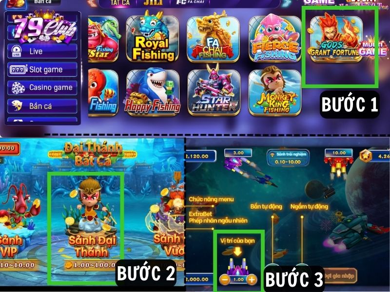 huong dan cac buoc tham gia dai thanh ban ca tai 79club