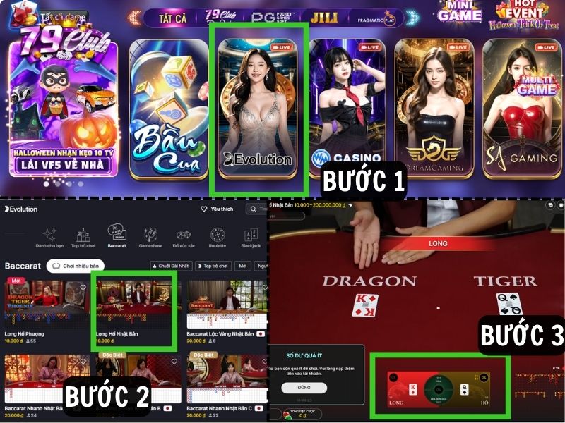 minh hoa cac buoc tham gia 79club choi rong ho